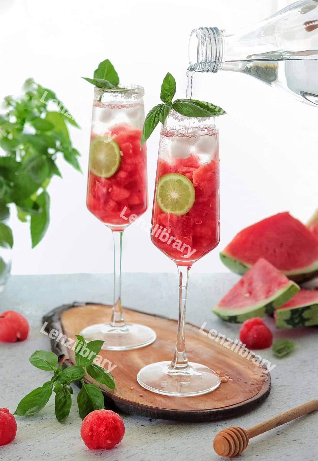 Glasses with watermelon